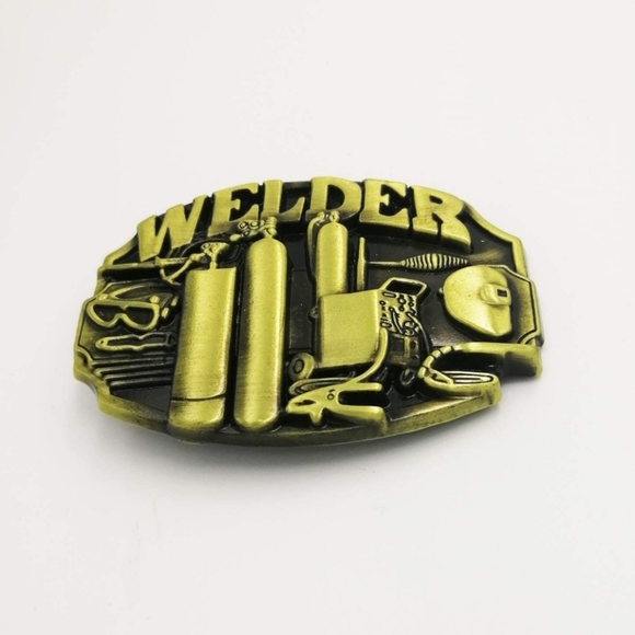 New welder welding belt buckle.3.75" approx. Silver available. - Picture 2 of 3